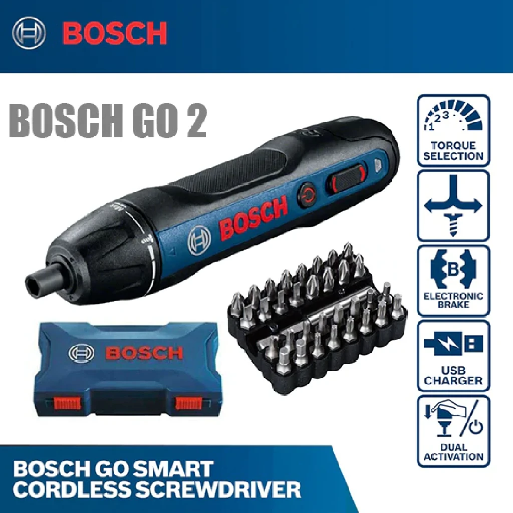 Bosch GO2 Cordless Screwdriver USB RECHARGEABLE 3.6V 360RPM 4 Bosch GO2 Cordless Screwdriver USB RECHARGEABLE 3.6V 360RPM - Image 2