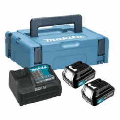 Makita MKP1SY122 (197654-3) FAST Charger (DC10SB) 2 X 12V MAX 1.5AH LI-ION Batteries (BL1016), MAKPAC