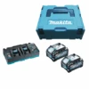 Makita QAAPSKG3 (191U06-6) DUAL Port MULTI Fast Charger (DC40RB) 2 X 40V 4.0AH LI-ION Batteries (BL4040), MAKPAC -Tools Sales Store 1652091483 QAAPSKG3