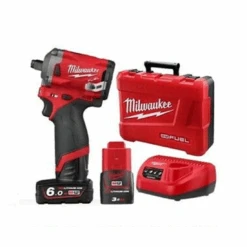 MILWAUKEE FUEL 2ND GENERATION 1/2" Stubby Impact Wrench With 6.0AH & 3.0AH LI-ION FIWF12-632C