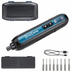 DONGCHENG 4V Cordless Screwdriver Set With 8PC Magnetic Precision Bit RECHARGEABLE DCPL04-5