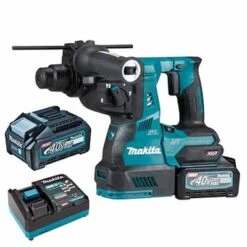 Makita HR001GD201 40V 28MM Brushless AWS Combination Hammer (Normal Chuck) With 2 X 40V 2.5AH LI-ION Battery & Charger