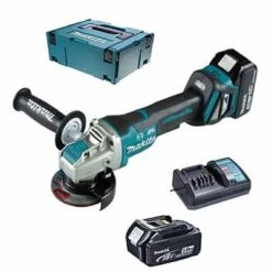 Makita DGA419RTJ Cordless Angle Grinder 4"/100MM (X-Lock Features) PLUS 2 X 18V 5.0AH LI-ION Battery & Charger